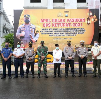 Walikota Palopo Inspektur Upacara Apel Gelar Pasukan Ops Ketupat 2021