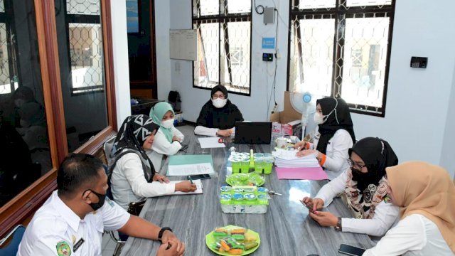 Dinas Komunikasi dan Informatika (Kominfo) Kota Palopo rapat pembentukan admin Lapor SP4N, Rabu (9/6/2021).