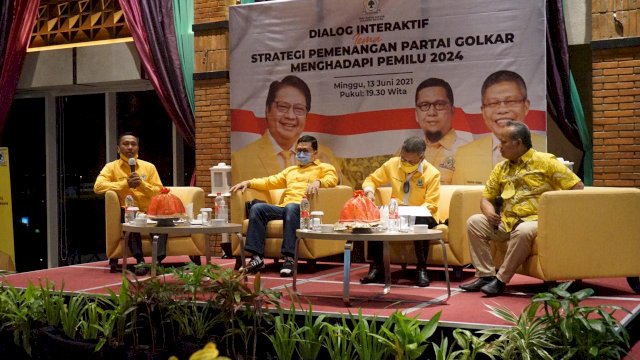 Dialog interaktif Pengurus DPD I dan Anggota Fraksi Golkar se Sulsel di Hotel Novotel Makassar, di Hadiri Ketua Komisi II DPR RI Ahmad Doli Kurnia, Minggu (13/06/2021).