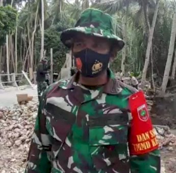 Hari ke Delapan TMMD 111 Kodim Selayar, Fokur Pengerjaan Drainase dan Masjid Kampung Tola