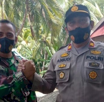 Sinergit TNI dan Polri, Kapolsek Benteng Terjun Langsung Dalam TMMD 111 Kodim Selayar