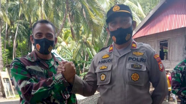 Sinergit TNI dan Polri, Kapolsek Benteng Terjun Langsung Dalam TMMD 111 Kodim Selayar