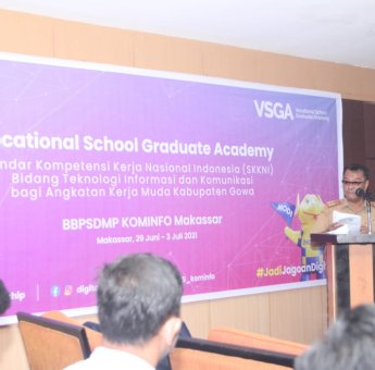 Buka Bimtek dan Sertifikasi VSGA SKKNI, Asisten II Pemkab Gowa: Sejalan Dengan Visi Misi Daerah