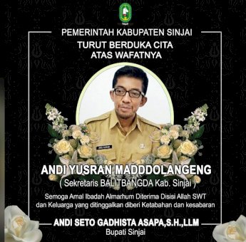 Sekretaris Balitbangda Sinjai Meninggal, Andi Seto Sampaikan Belasungkawa