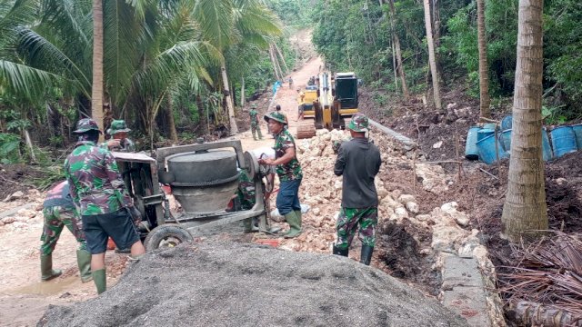 Hari ke-15 TMMD 111 Selayar, Progres Pekerjaan Capai 70 Persen