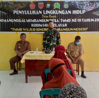 TMMD 111 Selayar Gandeng Dinas Lingkungan Hidup Ajak Warga Bontobangun Majukan Daerah