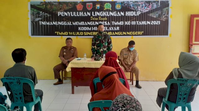 TMMD 111 Selayar Gandeng Dinas Lingkungan Hidup Ajak Warga Bontobangun Majukan Daerah