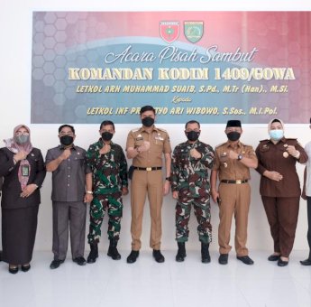 Hadiri Pisah Sambut Dandim 1409 Gowa, Adnan: Tetap Kompak untuk Dukung Pembangunan Daerah