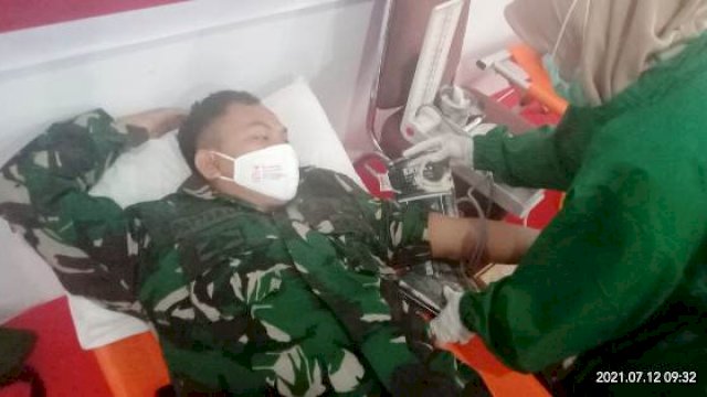 Rangkaian HUT Adyaksa ke 61, Satgas TMMD 111 Selayar Ikut Donor Darah