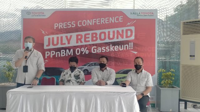 Kalla Toyota Menggelar Jumpa Pers di Kantor Toyota Kalla Palopo, Jl Jenderal Sudirman, Senin (12/7/2021) sore.