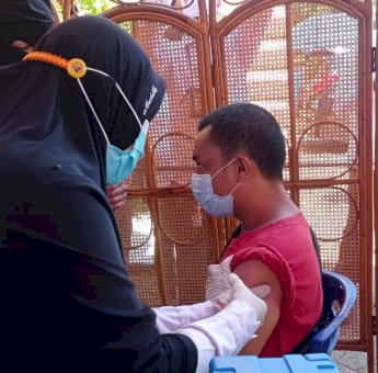 Vaksinasi Massal Kecamatan di Kabupaten Gowa Berhasil Lampaui Target