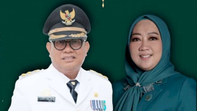 Wakil Bupati Soppeng Luthfi Halide, dan Wakil Ketua PKK Soppeng Nuni Ujiani.