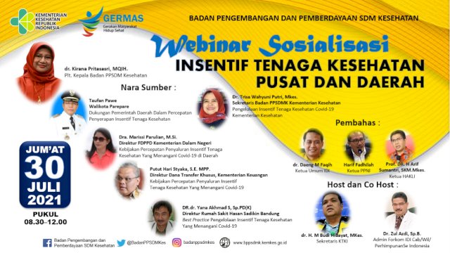 Kementerian Kesehatan Tunjuk Taufan Pawe Jadi Pemateri Webinar Insentif Tenaga Kesehatan