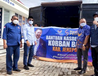 Gerak Cepat Bantu Korban Banjir, NasDem Sulsel Kirim Bantuan ke Jeneponto, Bantaeng dan Sinjai