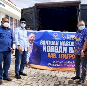 Gerak Cepat Bantu Korban Banjir, NasDem Sulsel Kirim Bantuan ke Jeneponto, Bantaeng dan Sinjai