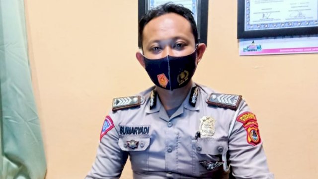 Anggota Satlantas Polres Soppeng, Bripka Sumaryadi.