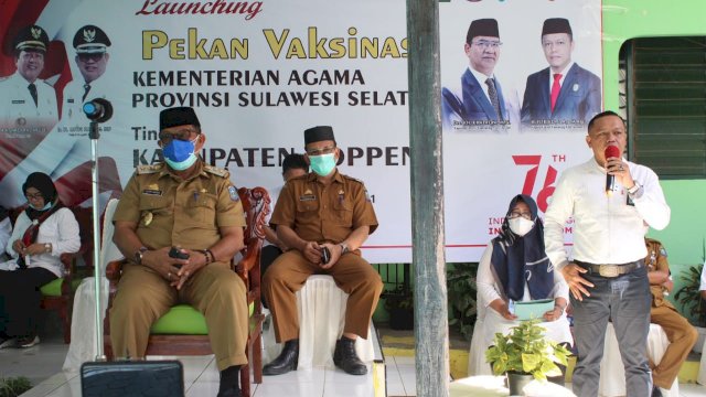 Kemenag Soppeng Ikuti Launching Pekan Vaksinasi Kemenag Pemprov Sulsel
