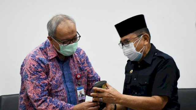 Deputi Kepala Bank Indonesia Sulsel, Bertemu wali Kota Palopo, Kamis (12/8/2021).