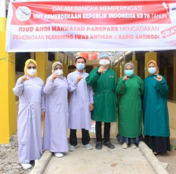 RSUD Andi Makkasau Parepare Layani Screening dan Testing Covid-19 Gratis