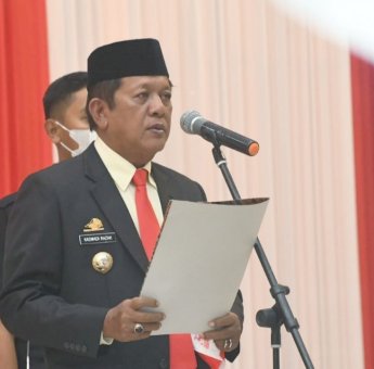 Paskibraka HUT Republik Indonesia ke-76 di Soppeng Dikukuhkan dengan Prokes Ketat