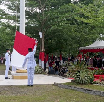 Terapkan Prokes Ketat, Pemkab Gowa Laksanakan Upacara HUT Kemerdekaan RI Dengan Khidmat