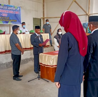 BPD Desa Maccile Dilantik, Ketua DPRD Soppeng Ingatkan Pentingnya Kerjasama