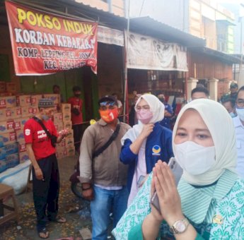 NasDem dan Wawali Makassar Salurkan Bantuan ke Korban Kebakaran di Tamalate