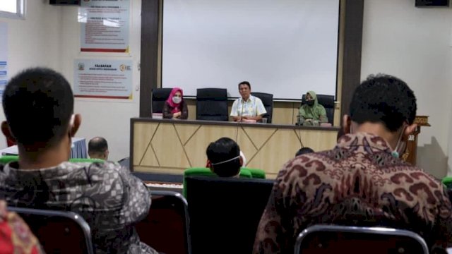 Rombongan Komisi D DPRD Makassar saat melakukan kunjungan kerja ke RSUD Daya, Kamis (1/7/2021).
