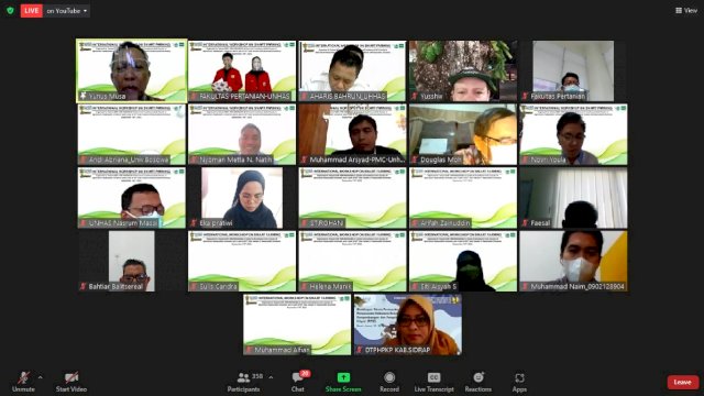 Workshop internasional tentang pertanian cerdas yang digelar Fakultas Pertanian Universitas Hasanuddin, Selasa (7/9/2021).