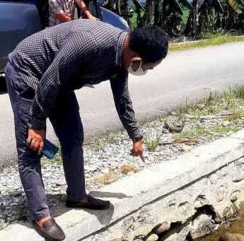 Proyek Peningkatan Jalan PT SMS di Desa Kalatiri Belum Sepenuhnya Dibenahi