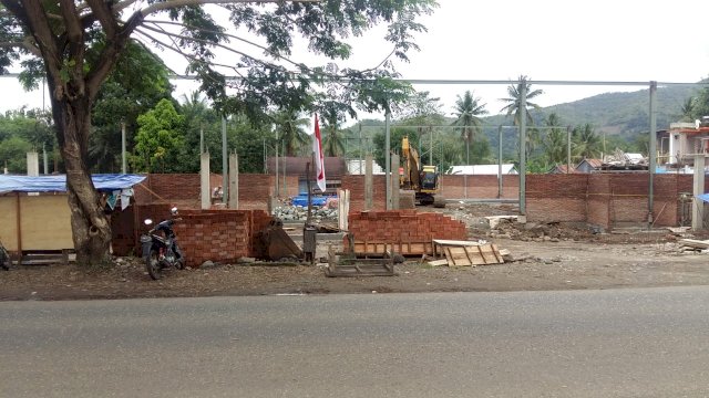 Pasar Rakyat Tanalle Kecamatan Marioriwawo yang sementara proses Pembangunan.