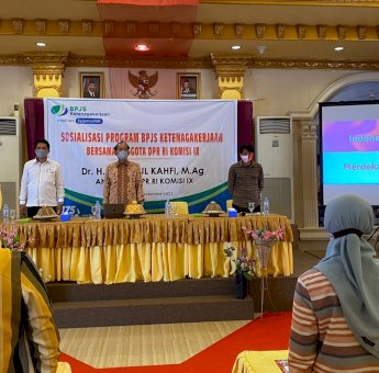 Sosialiasi BPJS Ketenagakerjaan, Kahfi Sebut Jaminan Hari Tua Harus Berlaku untuk Semua Warga