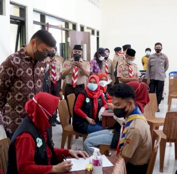Gandeng Kwarda Pramuka Sulsel, Pemkab Gowa Percepat Vaksinasi untuk Pelajar