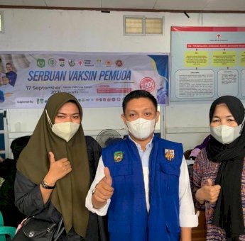 KNPI, HIPMI dan PMI Palopo Kolaborasi Gelar Vaksin Covid-19