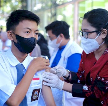 Sehari, 1.378 Pelajar Jalani Vaksinasi di SMKN 4 Makassar