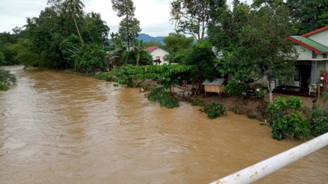 Kondisi Sungai di Walenrang Utara, Pasca Banjir Bandang, Kamis (23/9/2021)
