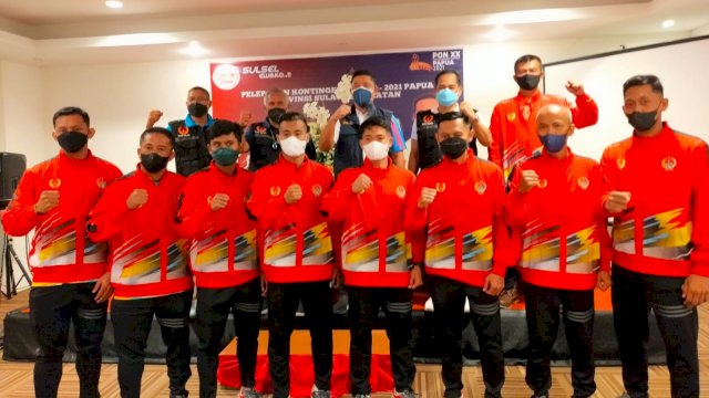 Pelepasan Atlet Sulsel yang akan bertanding pada PON XX Papua 2021, Kamis (23/09/2021) malam.