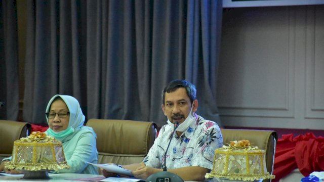 Sekda Kota Palopo Firmanzah DP Memimpin Rapat Persiapan Kota Sehat, Jumat (24/9/2021).