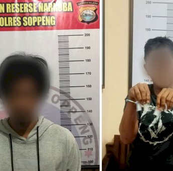 Satnarkoba Polres Soppeng Bekuk Dua DPO Narkoba Asal Sidrap