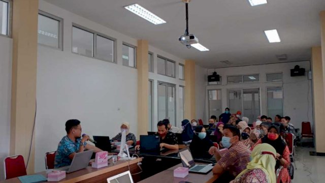 Dinas Perkim Palopo Rapat Evaluasi Bersama Bappeda, Kamis (19/8/2021).