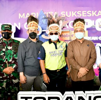 PON XX Papua, Yel-Yel Ewako dan Selamat Datang Sambut Plt Gubernur Sulsel dan Rombongan