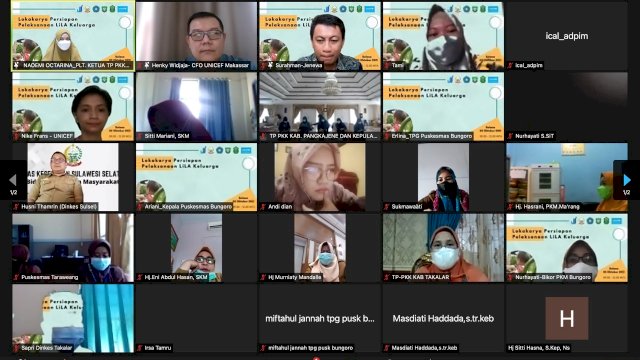 Pembukaan Lokakarya Persiapan Pelaksanaan LiLA (Lingkar Lengan Atas) Keluarga, yang dilaksanakan secara virtual, Selasa (05/10/2021). 