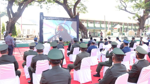 Perayaan HUT TNI ke-76 di Makodam XIV Hasanuddin, Selasa 05/10/2021).