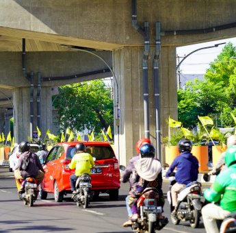 Jelang Rakorda AMPG Sulsel, Jalan AP Pettarani Menguning