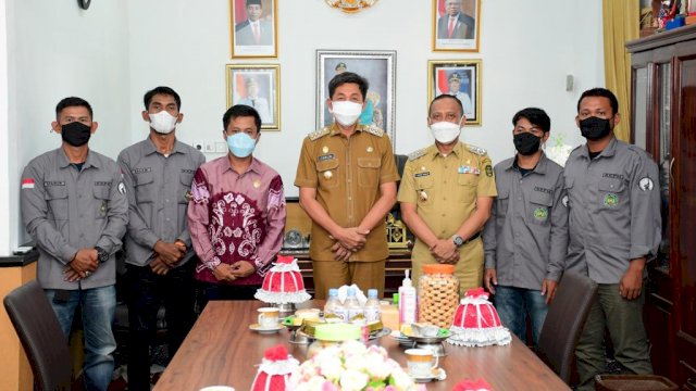 Wakil Wali Kota Palopo Rahmat Masri Bandaso Bersama Wakil Ketua DPRD Palopo Irvan St Berkunjung Bertemu Bupati Morowali, Selasa (19/10/2021).