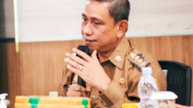 Bupati Wajo Amran Mahmud, memberikan sambutan saat membuka Workshop LABKD, Selasa (19/10/2021).