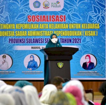 Gandeng PLN Peduli dan Disdukcapil, PKK Sulsel Sosialisasi Pentingnya Kepemilikan Akta Kelahiran di Maros