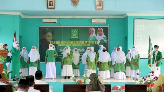 PW Fatayat Sulawesi Selatan Melantik PC Fatayat Luwu Timur, Jumat (22/10/2021).