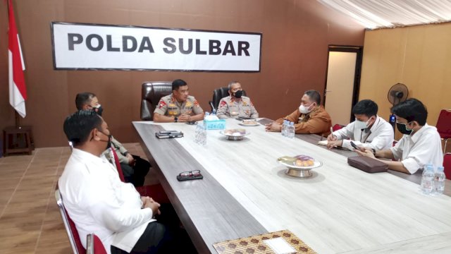 Pertemuan Kapolda Sulbar Irjen Pol Eko Budi Sampurno, dengan Perwakiln Ombudsman Sulbar, Senin (25/10/2021).