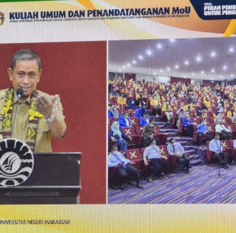 Bawakan Kuliah Umum di UNM, Bupati Amran Mahmud Paparkan Potensi Kabupaten Wajo